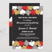 引っ越し祝いパーティーパーティーラスベガスカジノロイヤル招待状 招待状 (正面/裏面)