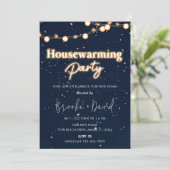 引っ越し祝いパーティーパーティーヴィンテージ白黒 招待状 (スタンド正面)