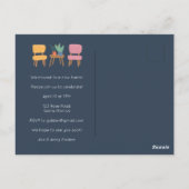 引っ越し祝いパーティーパーティー招待状かわいいリビングルームの棚 ポストカード (裏面)