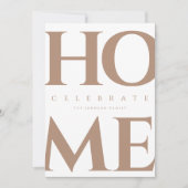 引っ越し祝いパーティーパーティー招待状と画像 招待状 (正面)