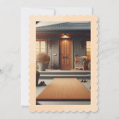 引っ越し祝いパーティーパーティー招待状と移動告知 案内状 (裏面)