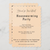 引っ越し祝いパーティーパーティー招待状と移動告知 案内状 (正面/裏面)