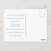 引っ越し祝いパーティーパーティー招待状キュートリビングルームソファ ポストカード (裏面)