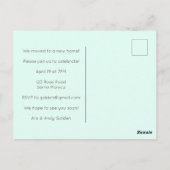 引っ越し祝いパーティーパーティー招待状キュートリビングルームソファ ポストカード (裏面)