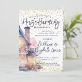 引っ越し祝いパーティーパーティー水彩 招待状 (スタンド正面)