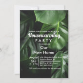 引っ越し祝いパーティーパーティー熱帯葉招待状 招待状 (正面)