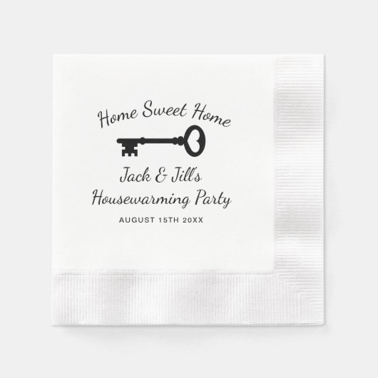 引っ越し祝いパーティーパーティー用のカクテルナプキン 縁ありカクテルナプキン (正面)