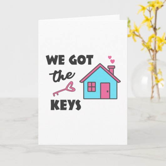 引っ越し祝いパーティーパーティー私たち得の鍵 カード (黄色い花)