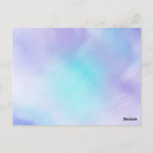 引っ越し祝いパーティーパーティー紫色の黄色い花 ポストカード (裏面)