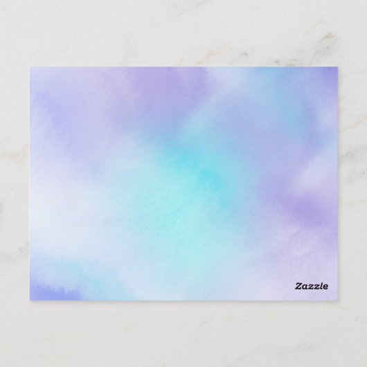 引っ越し祝いパーティーパーティー紫色の黄色い花 ポストカード (裏面)