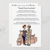 引っ越し祝いパーティーパーティー軍隊 招待状 (正面/裏面)