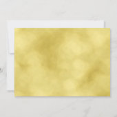 引っ越し祝いパーティーパーティー金ゴールドストリングライトネービーブルー 招待状 (裏面)