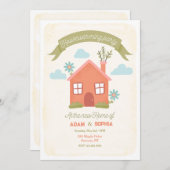 引っ越し祝いパーティーパーティー 招待状 (正面/裏面)