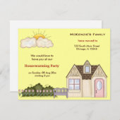 引っ越し祝いパーティーパーティー 招待状 (正面/裏面)