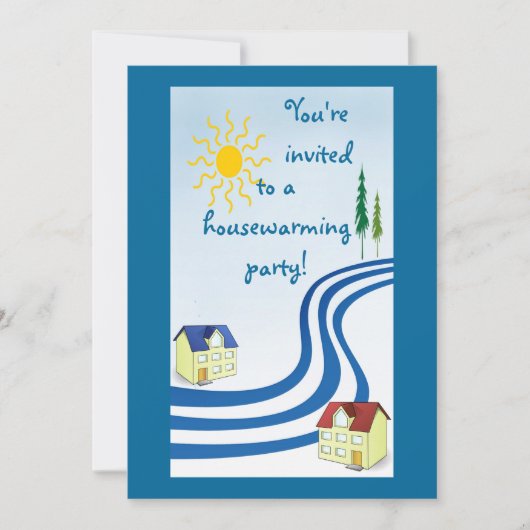引っ越し祝いパーティーパーティー 招待状 (正面)