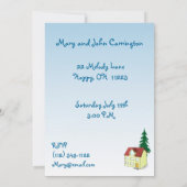 引っ越し祝いパーティーパーティー 招待状 (裏面)