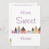 引っ越し祝いパーティーパーティー 招待状 (正面/裏面)