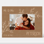 引っ越し祝いパーティーフラワーカスタムズ木材写真フレーム レーザー彫刻フレーム