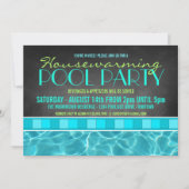 引っ越し祝いパーティープールパーティの招待状 招待状 (正面)