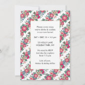 引っ越し祝いパーティーホリデーオープンハウスパーティの招待状 シーズンカード (裏面)