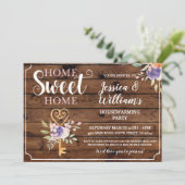 引っ越し祝いパーティーホームスイートホーム鍵フラワーズウッド 招待状 (スタンド正面)