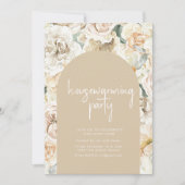 引っ越し祝いパーティーボホフローラ壁紙パーティー招待状 招待状 (正面)