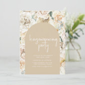 引っ越し祝いパーティーボホフローラ壁紙パーティー招待状 招待状 (スタンド正面)