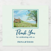 引っ越し祝いパーティーポピーフィールド横向き水彩 ビールラベル (シングルラベル)