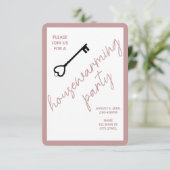 引っ越し祝いパーティーモダンオープンハウス招待状 | Taupe (スタンド正面)