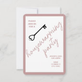 引っ越し祝いパーティーモダンオープンハウス招待状 | Taupe (正面)