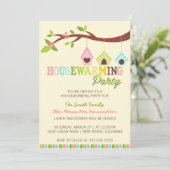 引っ越し祝いパーティーモダンバードハウス 招待状 (スタンド正面)