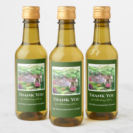 引っ越し祝いパーティーリダル山ウィリアムワーズワースハウス ワインラベル (ボトル)