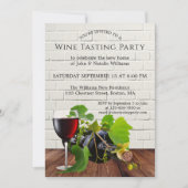引っ越し祝いパーティーワインテイスティングパーティの招待状 招待状 (正面)