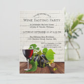 引っ越し祝いパーティーワインテイスティングパーティの招待状 招待状 (スタンド正面)