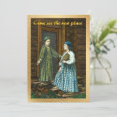 引っ越し祝いパーティーヴィンテージ招待状 招待状 (スタンド正面)