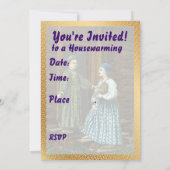 引っ越し祝いパーティーヴィンテージ招待状 招待状 (裏面)