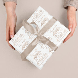 引っ越し祝いパーティー包装紙フラットシートセット3 ラッピングペーパーシート