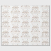 引っ越し祝いパーティー包装紙 ラッピングペーパー (フラット)