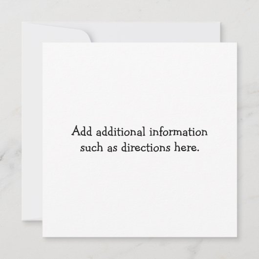 引っ越し祝いパーティー招待状または発表 招待状 (裏面)