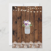 引っ越し祝いパーティー招待状ウッ素朴ドレースフローラジャー 招待状 (裏面)