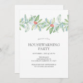 引っ越し祝いパーティー招待状水の色クリスマス 招待状 (正面/裏面)