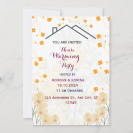 引っ越し祝いパーティー招待状 招待状