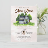 引っ越し祝いパーティー招待 招待状 (スタンド正面)