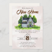 引っ越し祝いパーティー招待 招待状 (正面/裏面)