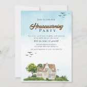 引っ越し祝いパーティー招待 招待状 (正面)