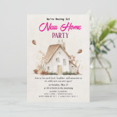 引っ越し祝いパーティー招待 招待状 (スタンド正面)