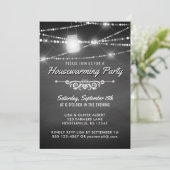 引っ越し祝いパーティー素朴パーティーの黒板灯 招待状 (スタンド正面)