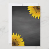 引っ越し祝いパーティー素朴パーティーヒマワリ 招待状 (裏面)