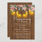 引っ越し祝いパーティー素朴パーティーホームスウィートホーム 招待状 (正面/裏面)