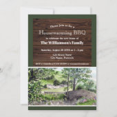 引っ越し祝いパーティー素朴ファームハウス近くのティルミヤ 招待状 (正面)